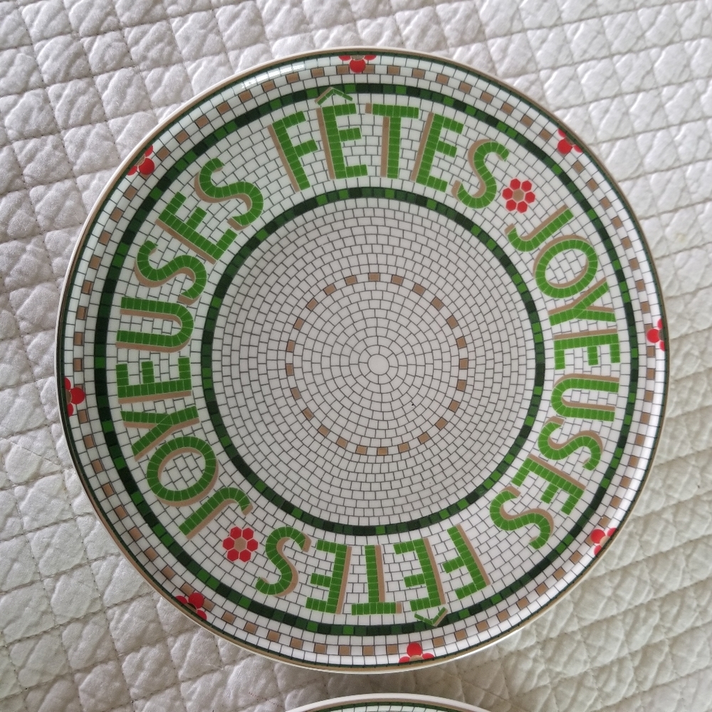 Anthropologie | (2) Festival Bistro Tile Dessert Plates - Picture 3 of 8